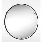 Sensio Aspect Round Illuminated Bathroom Mirror Black With 2240lm LED Light 500mm x 500mm