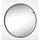 Sensio Aspect Round Illuminated Bathroom Mirror Black With 264 / 279 / 429lm LED Light 500mm x 500mm