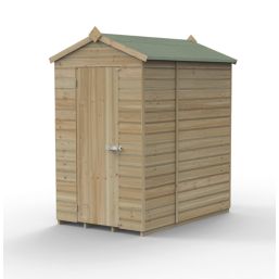 Forest Beckwood 4' x 6' (Nominal) Apex Shiplap Timber Shed with Base & Assembly