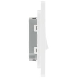 British General Evolve 20A 16AX 2-Gang 2-Way Light Switch  Pearlescent White with White Inserts