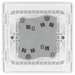 British General Evolve 20A 16AX 2-Gang 2-Way Light Switch  Pearlescent White with White Inserts