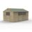 Forest Beckwood 14' 6" x 10' (Nominal) Reverse Apex Shiplap Timber Shed with Base