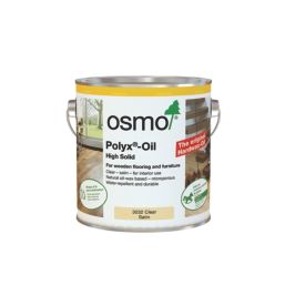 Osmo 2.5Ltr Clear Satin Solvent-Based Interior Wood Finishing Oil