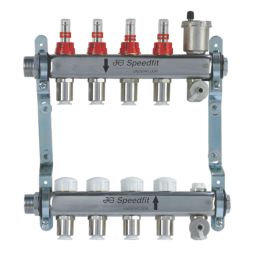 JG Speedfit 4 Port Manifold Set Chrome