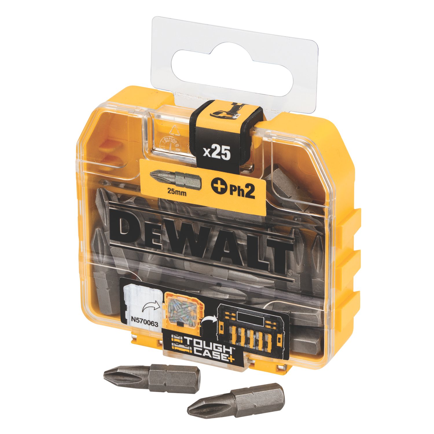 DEWALT 6.35mm 25mm Hex Shank PH2 Screwdriver Bit Box 25 Pack (5347R)