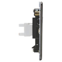 Knightsbridge SFC6BN 1-Gang RJ45 Black Nickel with Colour-Matched Inserts