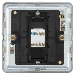 Knightsbridge SFC6BN 1-Gang RJ45 Black Nickel with Colour-Matched Inserts