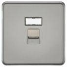 Knightsbridge SFC6BN 1-Gang RJ45 Black Nickel with Colour-Matched Inserts