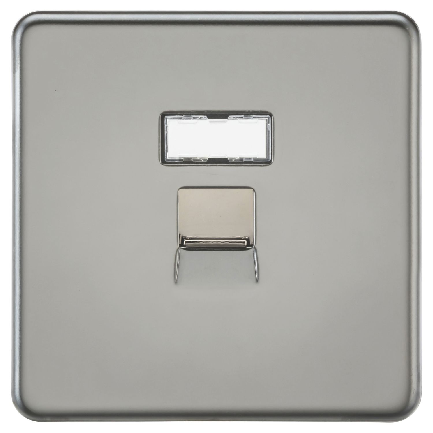 Knightsbridge SFC6BN 1-Gang RJ45 Black Nickel with Colour-Matched Inserts (534AM)