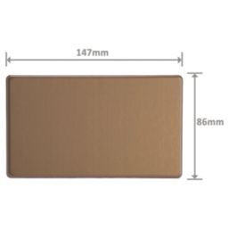 Varilight  2-Gang Blanking Plate Brushed Bronze
