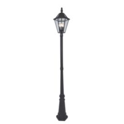 Lutec London 2270mm Solar-Powered LED Post Light Matt Black 6W 300lm
