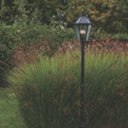 Lutec London 2270mm Solar-Powered LED Post Light Matt Black 6W 300lm