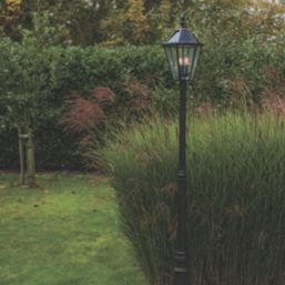 Lutec London 2270mm Solar-Powered LED Post Light Matt Black 6W 300lm