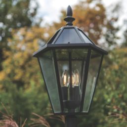 Lutec London 2270mm Solar-Powered LED Post Light Matt Black 6W 300lm