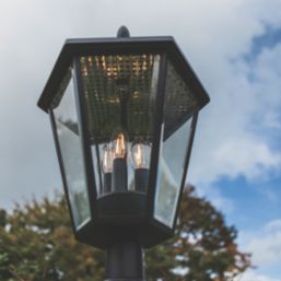 Lutec London 2270mm Solar-Powered LED Post Light Matt Black 6W 300lm