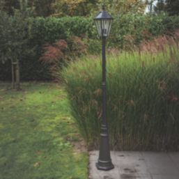 Lutec London 2270mm Solar-Powered LED Post Light Matt Black 6W 300lm