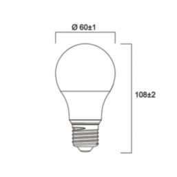 Sylvania Toledo E27 GLS LED Light Bulb Frosted 806lm 7W 10 Pack