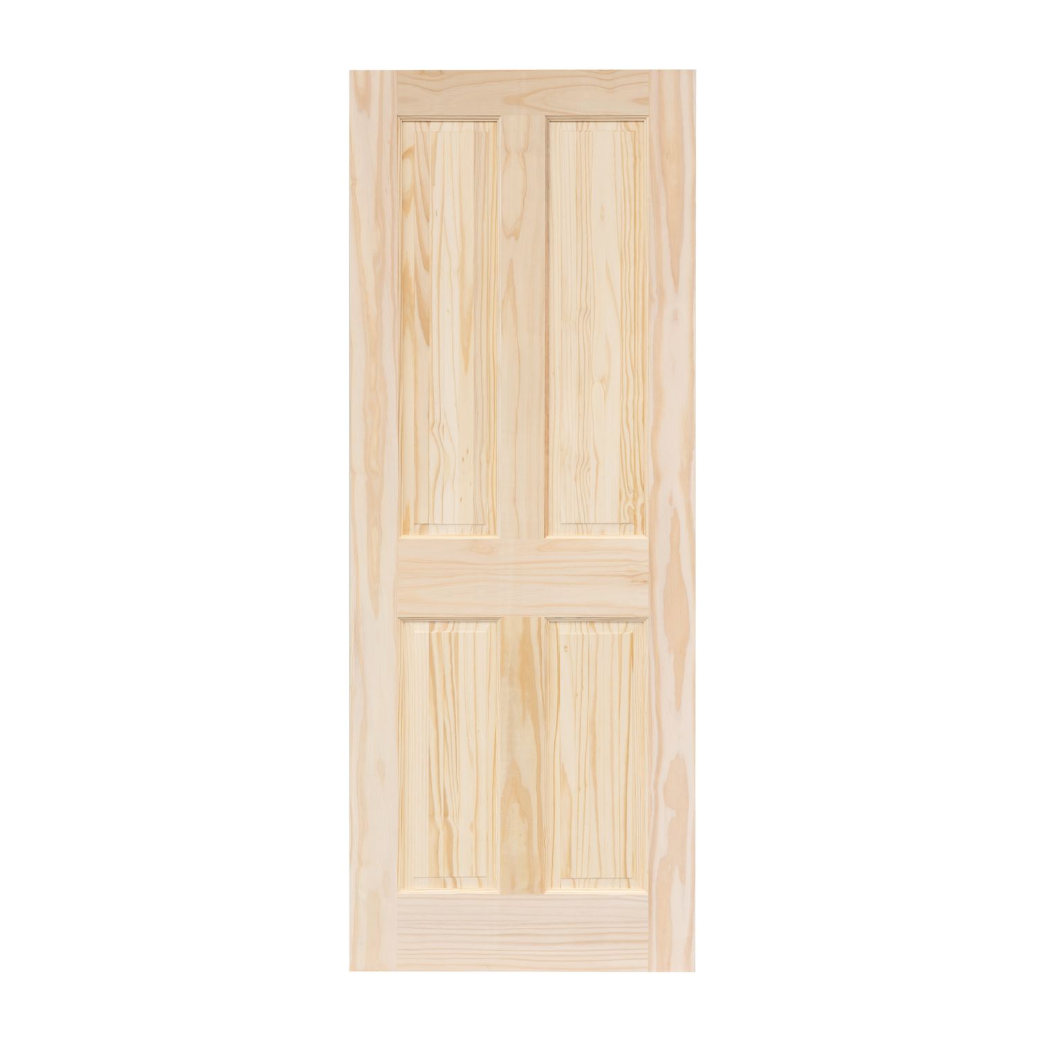 Unfinished Pine Wooden 4-Panel Internal Victorian-Style Door 1981mm x 838mm (534FA)