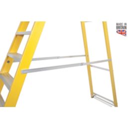 Lyte Fibreglass 1.435m 7 Step Swingback A Frame Step Ladder