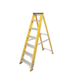 Lyte Fibreglass 1.435m 7 Step Swingback A Frame Step Ladder