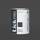 LickPro  Eggshell Black 02 Emulsion Paint 5Ltr