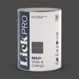 LickPro Max+ 5Ltr Black 02 Eggshell Emulsion  Paint