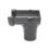 FloPlast  uPVC Round Stop End Outlet Anthracite Grey 112mm x 68mm