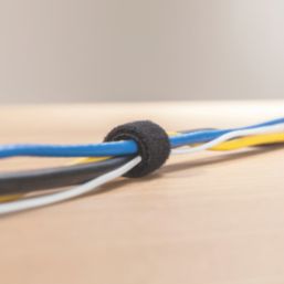 D-Line Hook & Loop Cable Bands Black 1.2m x 20mm 10 Pack