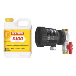 Sentinel Eliminator Vortex250 Central Heating System Filter & Chemical Pack 22mm