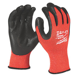 Milwaukee  Dipped Gloves Red X Large
