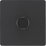 British General Evolve 1-Gang 2-Way LED Dimmer Switch  Matt Black with Black Inserts