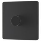 British General Evolve 1-Gang 2-Way LED Dimmer Switch  Matt Black with Black Inserts