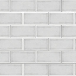 Splashwall  White Crackle Tile Alloy Splashback 2440mm x 600mm x 4mm