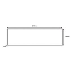 Splashwall  White Crackle Tile Alloy Splashback 2440mm x 600mm x 4mm