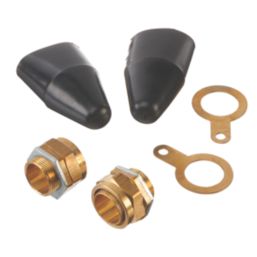 Vimark Brass Internal Gland Kit 25mm Black 2 Pack