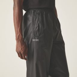 Regatta Stormbreak Weatherproof  Overtrousers  Black Small 31" W 32" L