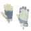 ClipGlove Shock Absorber  Womens Synthetic Leather Gardening Gloves Blue / Mint Small