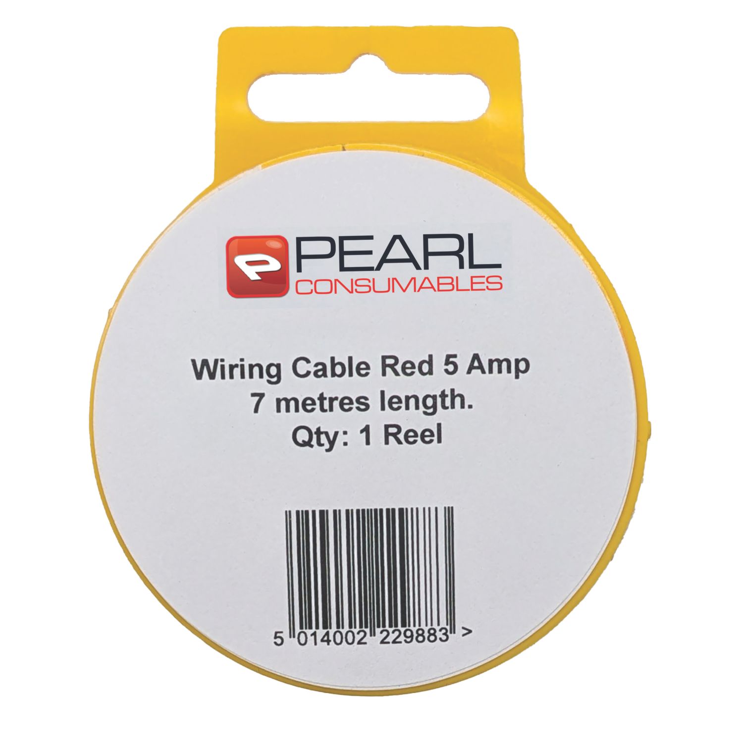 Pearl Consumables 5A 0.65mm² Automotive Cable 7m Coil Red (534YY)
