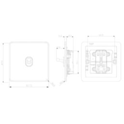 Knightsbridge Screwless 10AX 1-Gang Intermediate Switch Antique Brass