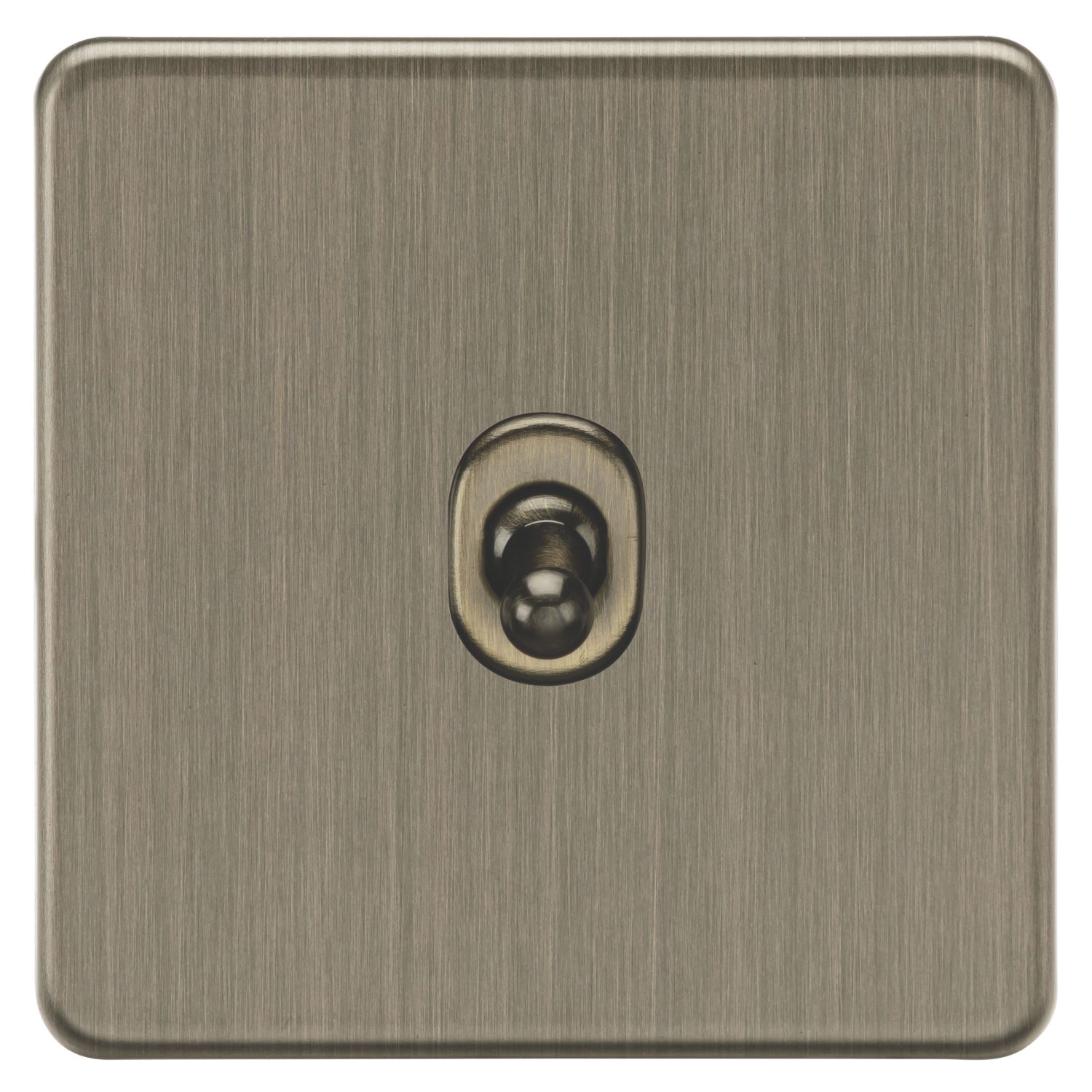 Knightsbridge Screwless 10AX 1-Gang Intermediate Switch Antique Brass (535CR)