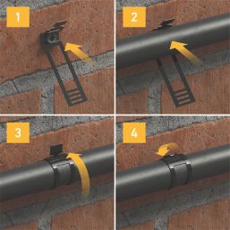 D-Line Safe-D Fire Rated Cable Clips 22-26mm² Black 20 Pack