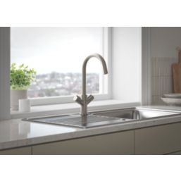 Bristan Fern Easyfit Mono Sink Mixer Stainless Steel 1 Pair
