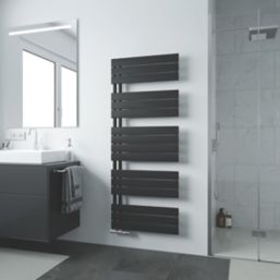 Ximax 1495mm x 600mm 2928BTU Black Flat Designer Towel Radiator