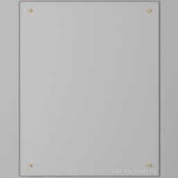 Laura Ashley  Clear with Brass Caps Kitchen Splashback 600mm x 750mm x 6mm