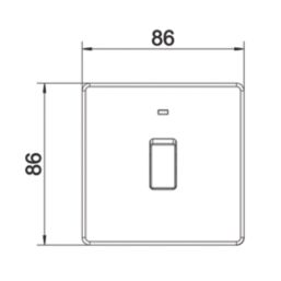 LAP  20A 1-Gang 2-Pole Water Heater Switch Antique Brass with LED with Colour-Matched Inserts