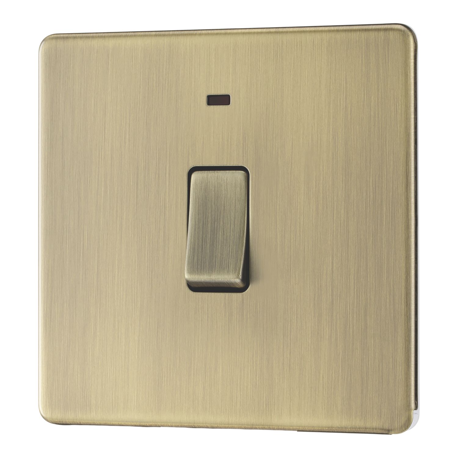LAP 20A 1-Gang 2-Pole Water Heater Switch Antique Brass with LED with Colour-Matched Inserts (535PN)