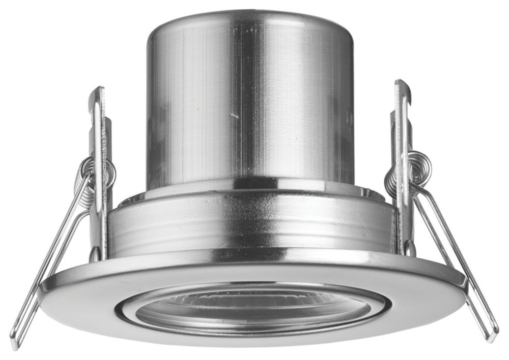 LAP Cosmoseco Tilt Fire Rated LED Downlight Satin Nickel 5.8W 450lm