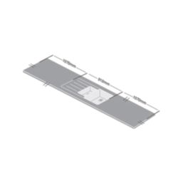 Metis  Sand Kitchen Worktop with 1.5 Bowl Stainless Steel Sink 3050mm x 620mm x 15mm