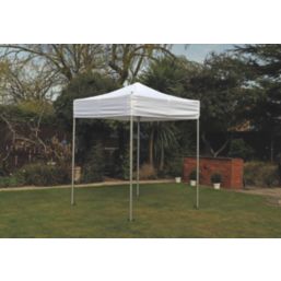 Mini Marquees  6' 6" x 6' 6" (Nominal) Hip Fabric Gazebo White