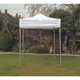 Mini Marquees  6' 6" x 6' 6" (Nominal) Hip Fabric Gazebo White